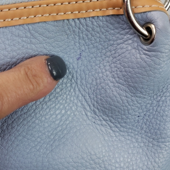 Maxx New York leather light blue shoulder purse - Picture 4 of 8